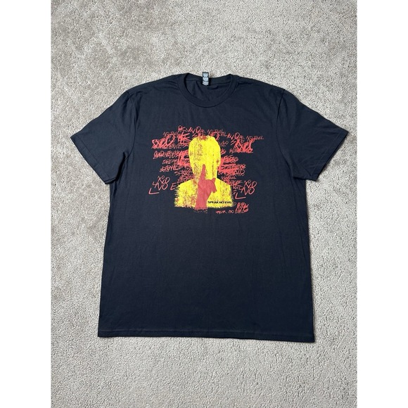 Mens T-shirt SPEAK NO EVIL (Movie) Y2K Streetwear Emo Goth Style, Size XL - Picture 1 of 5